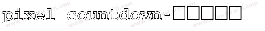 pixel countdown字体转换